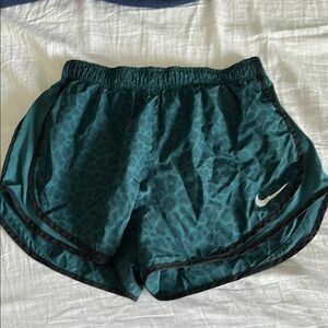 Nike Women's Athletic Shorts in Teal and Black